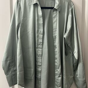 H&M Sage Green Blouse